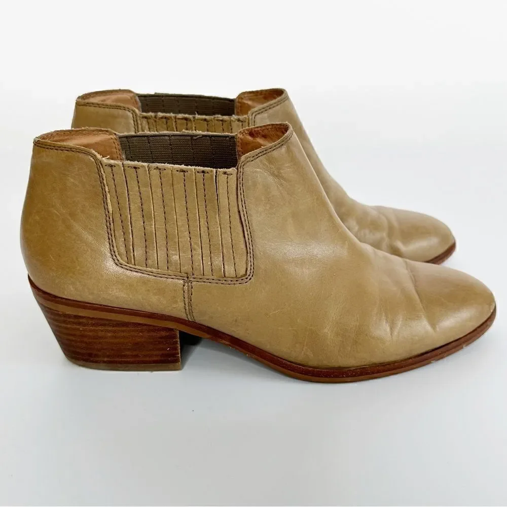 Madewell Spencer Chelsea Pull On Ankle Bootie Tan Size 8.5